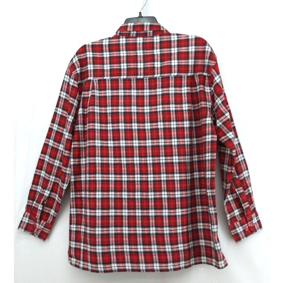 Thunder Flannel Shirt Mens Size Large Red Plaid Long Sleeve Casual Button Up - Picture 2 of 4